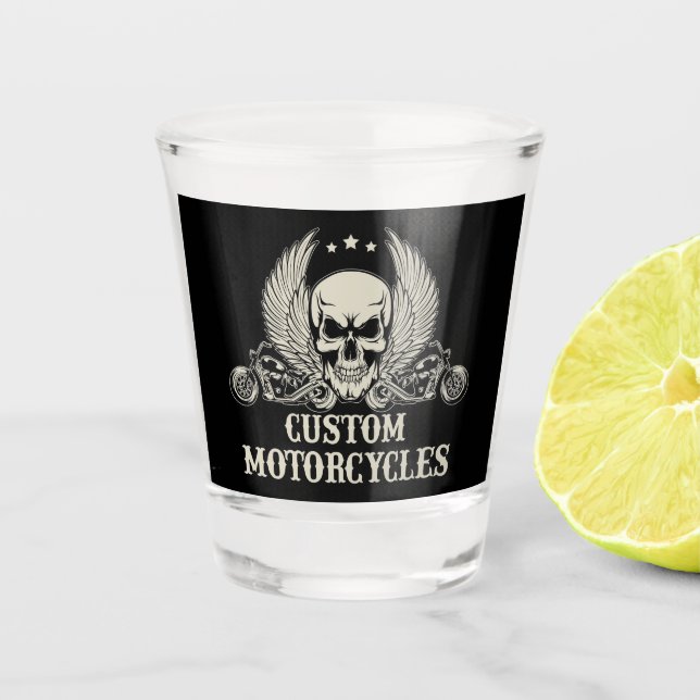 Verre A Shot Motocycles personnalisés (Devant)