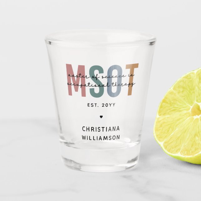 Verre A Shot MSOT Maîtrise scientifique en ergothérapie (Devant)