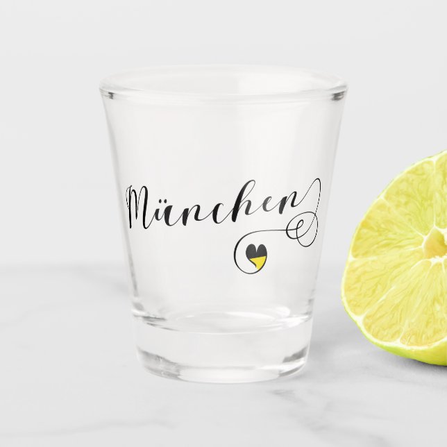 Verre A Shot München Munich Coeur Mug, Bavière (Devant)