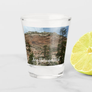 Verre A Shot Murs de roche usés dans le parc national de Zion