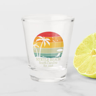 Verre A Shot Myrtle Beach Caroline du Sud vintage