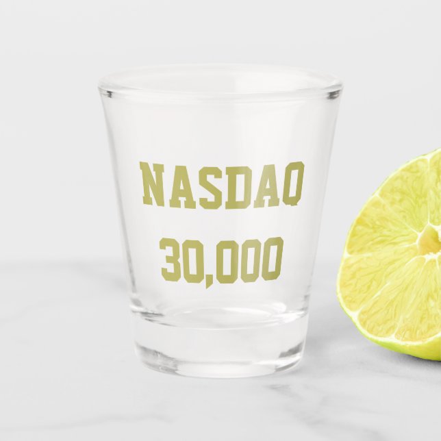 Verre A Shot NASDAQ 30000 Stock Market Celebration (Devant)