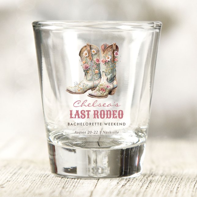 Verre A Shot Nashville Dernier Rodeo Boots Bachelorette Party (Créateur téléchargé)