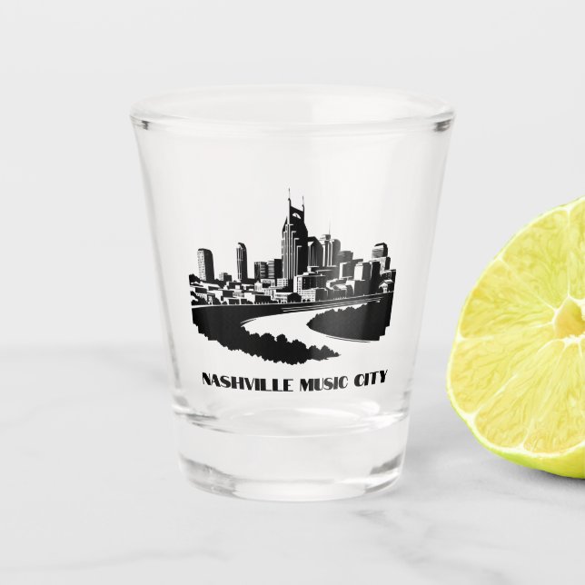 Verre A Shot Nashville Music City Vitre (Devant)