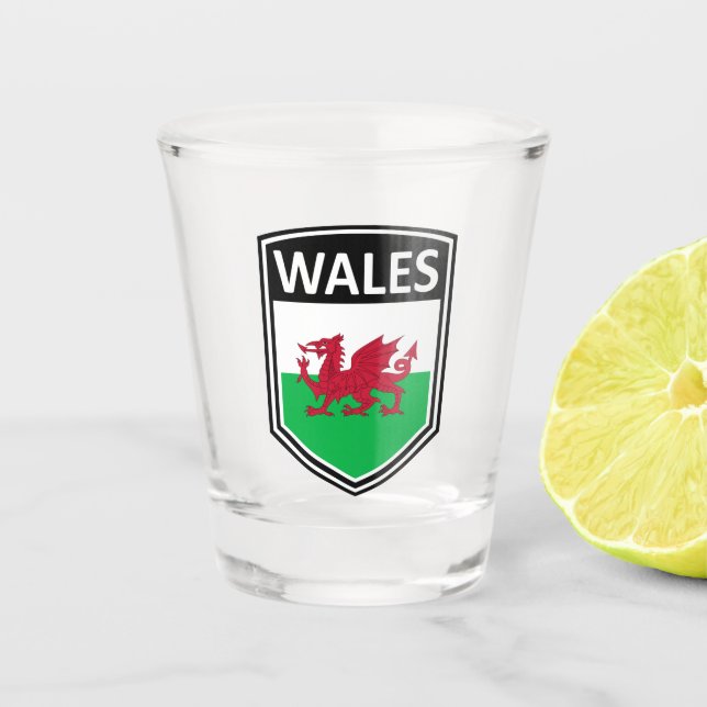 Verre A Shot National - Pays de Galles (Devant)