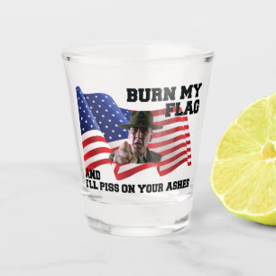 Verre A Shot Ne brûle pas mon drapeau