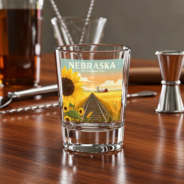 Verre A Shot Nebraska vintage (Créateur téléchargé)