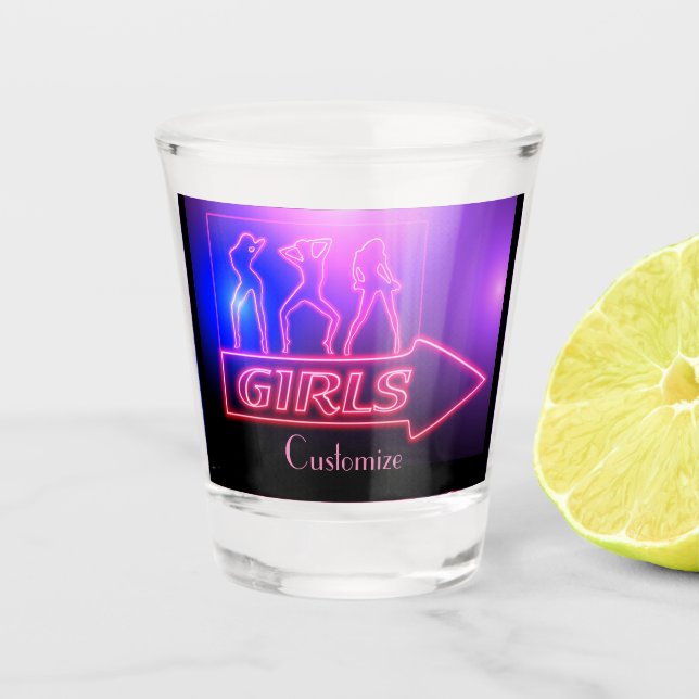 Verre A Shot Neon Pink Girls Sign Thunder_cove (Devant)