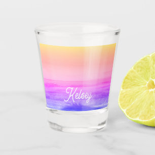 Verre A Shot Neon Yellow Rose Orange Tropical Paradise tendance