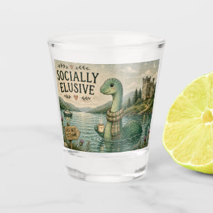 Verre A Shot Nessie insaisissable socialement Cozy Cryptide Loc