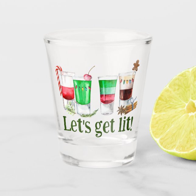 Verre A Shot Noël Faisons une fête amusante (Devant)