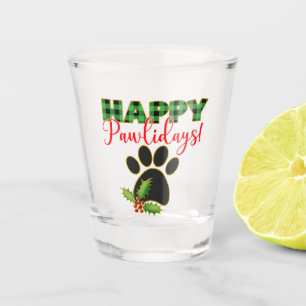 Verre A Shot Noël Pawliday Joyeux jour férié pour Amoureux de