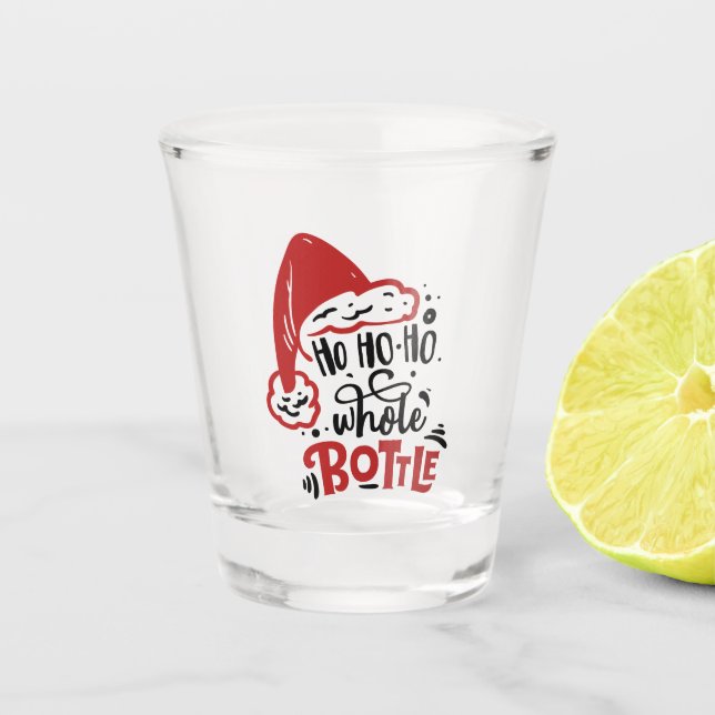 Verre A Shot Noël Père Noël mot art (Devant)