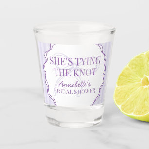 Verre A Shot Nœud Coquette Violet Faveur de Mariage Pastel