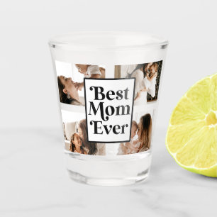 Verre A Shot Noir Blanc Meilleure Maman Jamais Photo personnali