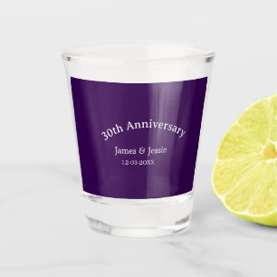 Verre A Shot nom de date d'anniversaire de mariage 30 ans viole