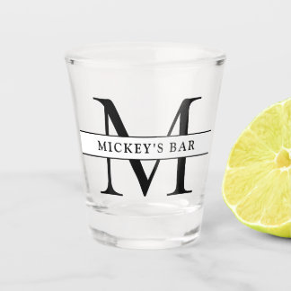 Verre A Shot Nom de monogramme personnalisé