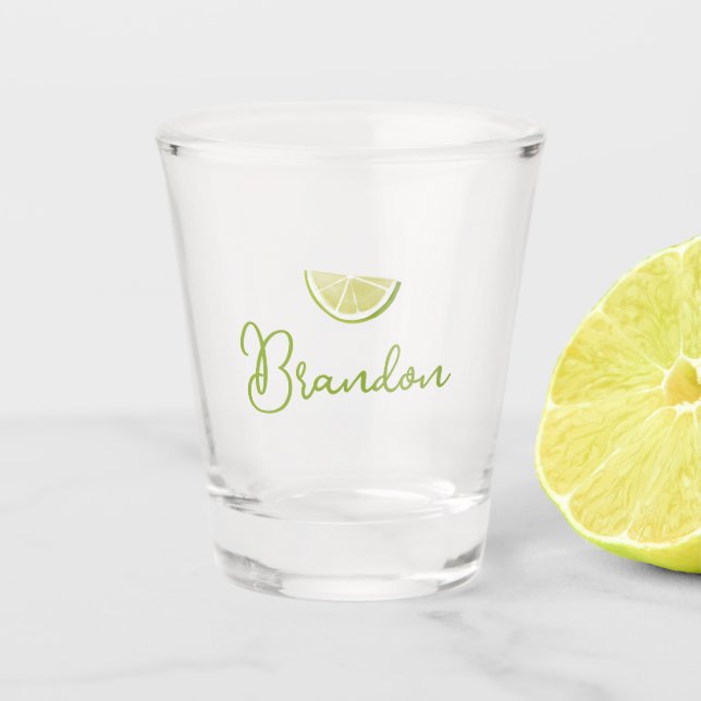 Verre A Shot Nom de Tequila Lime personnalisé (Devant)