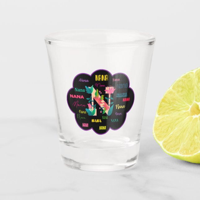 Verre A Shot Nom floral Nana (Devant)