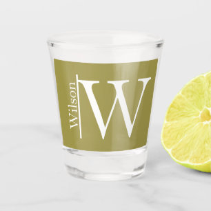 Verre A Shot Nom monogramme simple Personnalisé