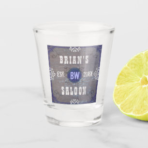 Verre A Shot Nom occidental sauvage occidental en bois rustique