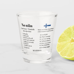 Verre A Shot Nom personnalisé "No niin" Finlandais définition