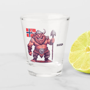 Verre A Shot Nom personnalisé Norwegian Troll