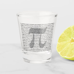 Verre A Shot Nombreux chiffres de Pi Mathematical Constante
