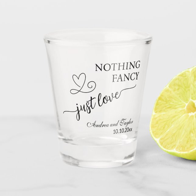 Verre A Shot Nothing Fancy Just Love Elegant Wedding  (Devant)