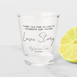 Verre A Shot Notre histoire d'amour Extraordinaire mariage FAVO