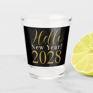 Verre A Shot Nouvel an's Eve Party Black Gold