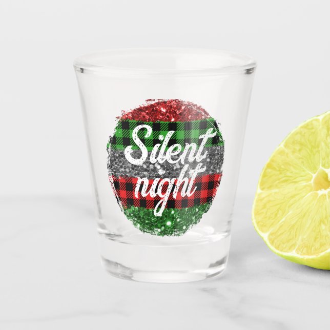 Verre A Shot Nuit silencieuse : Noël personnalisé (Devant)