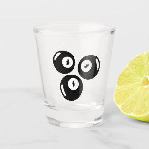 Verre A Shot Numéro Chanceux 111 Boules Noires