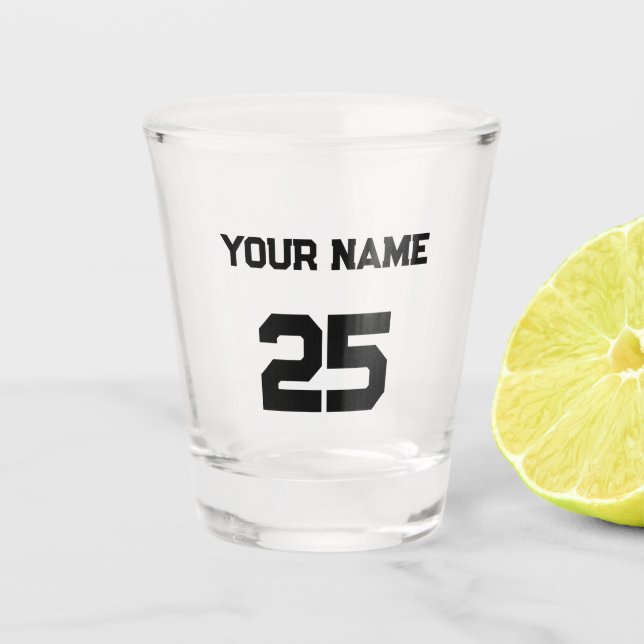 Verre A Shot Numéro de nom personnalisé (Devant)