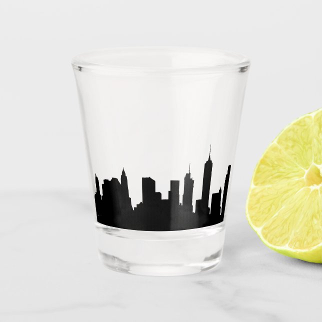 Verre A Shot NYC New York City célèbres villes skyline (Devant)