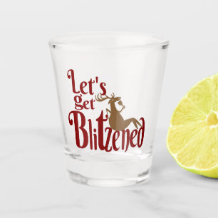 Verre A Shot obtenons noël rennes buvards