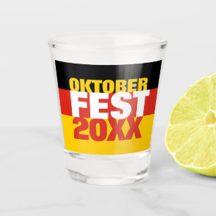 Verre A Shot Oktoberfest Octoberfest drapeau allemand