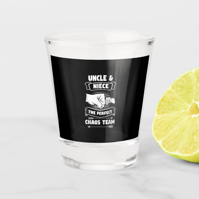 Verre A Shot Oncle Niece Une équipe de choc parfaite | Cadeaux  (Devant)