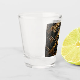 Verre A Shot Or noir Retro