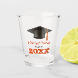 Verre A Shot Orange Félicitations College Graduation