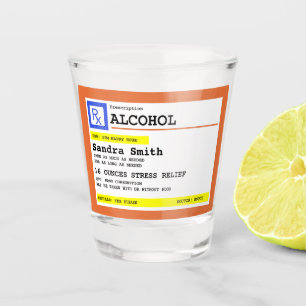 Verre A Shot Ordonnance personnalisée Alcool humoristique
