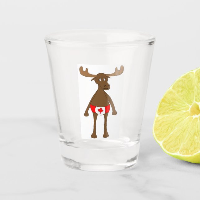 Verre A Shot Orignaux de Moosey de Canadien (Devant)
