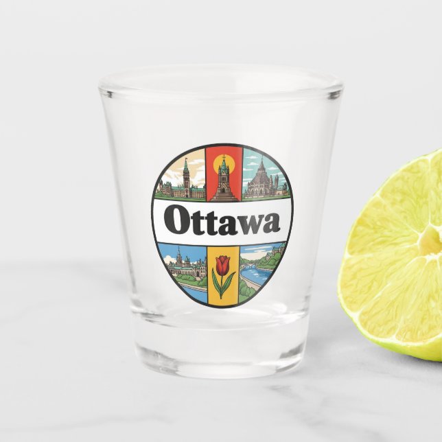 Verre A Shot Ottawa Canada Voyages (Devant)
