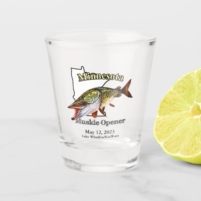 Verre A Shot Ouvrage personnalisé de mousseux du Minnesota (Devant)