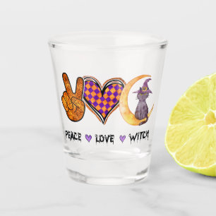 Verre A Shot Paix, Amour, Sorcière