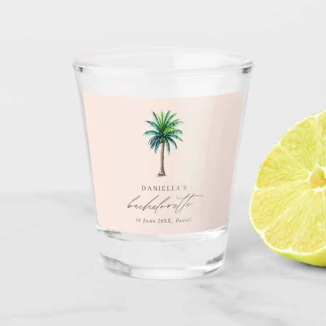 Verre A Shot Palm Tree Blush Bachelorte (Devant)