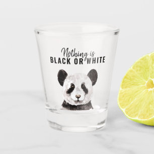 Verre A Shot Panda Funky Moderne Noir Et Blanc Avec Citation