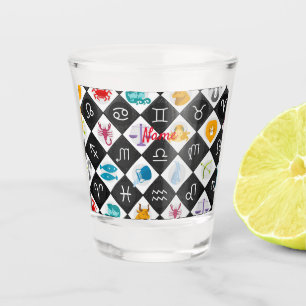 Verre A Shot Panneau solaire Zodiac Calendrier Astrologie Thund