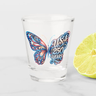 Verre A Shot Papillon pour le 250e anniversaire des États-Unis