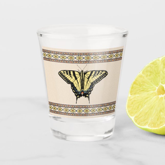 Verre A Shot Papillon Southwestern jaune Swallowtail (Devant)